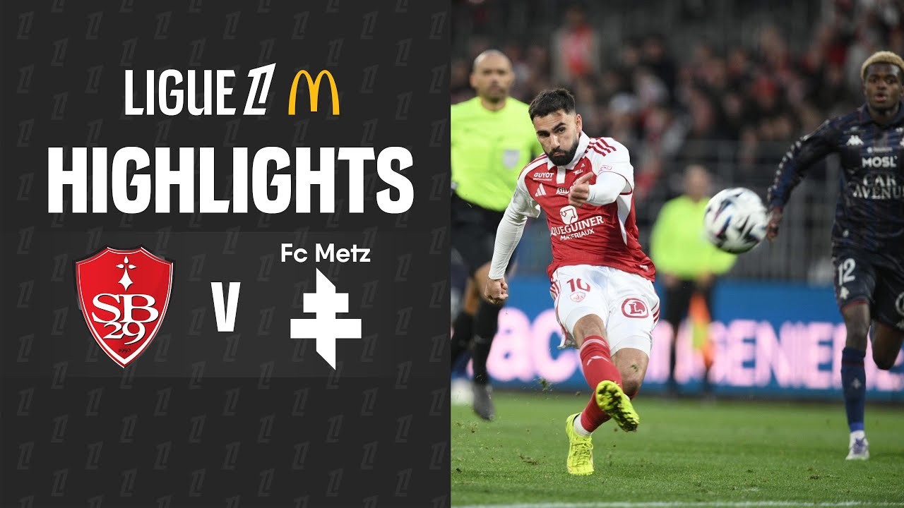 #ไฮไลท์ฟุตบอล [ แบรสต์ 3 - 2 เม็ตซ์ ] ลีกเอิง ฝรั่งเศส 2025/24.11.68